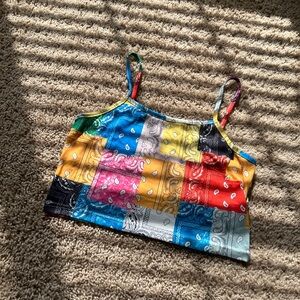 Size Small SHEIN Bandanna print tank crop top